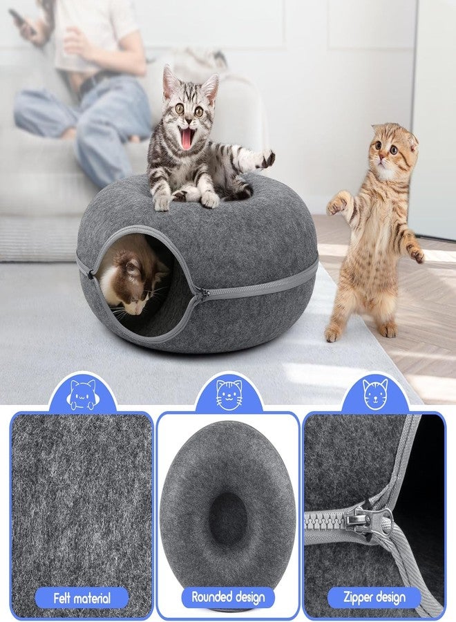 Abhsant Cute Pet Fleece Bed Puppy Dog Cat Sleeping Igloo House Non-Slip Warm Washable,Tent Bed for Winter Rabbit and Dogs Triangle Nest Cozy Bed || Large Size || (AB-01, 24 X 12 in) - Image 4